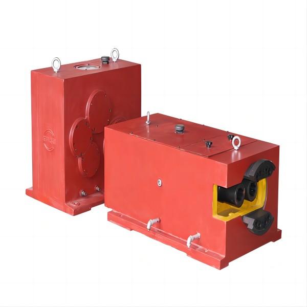 Conical twin-screw gearbox