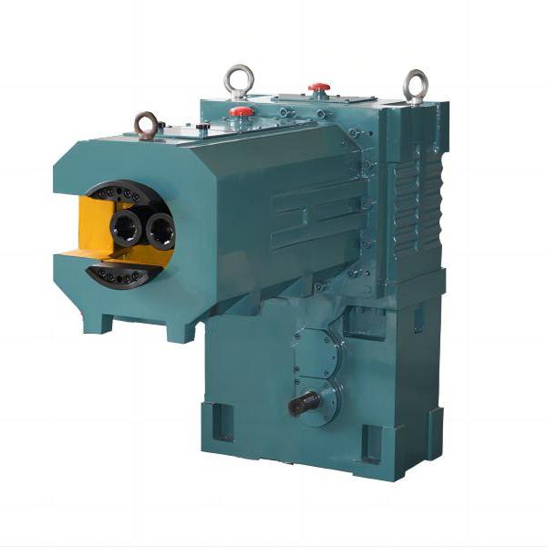 Vertical conical twin-screw gearbox